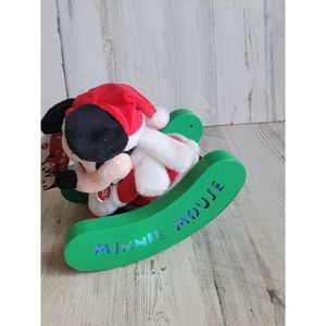 Disney Minnie Mouse rocking sleigh animated sing xmas figure